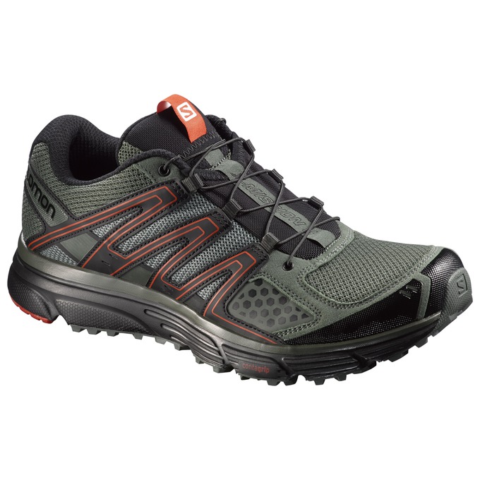 Salomon X-MISSION 3 Zapatillas Trail Running Hombre - Verde Oliva / Negras - Colombia (13754-UHDZ)